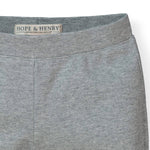 Gray leggings with 'Hope & Henry' label on a white background