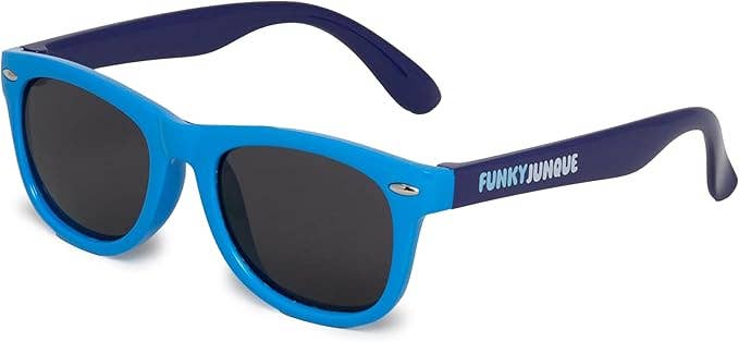 Toddler Royal Blue Smoke Lenses Flexible Wire Sunglasses Age 2-7 years