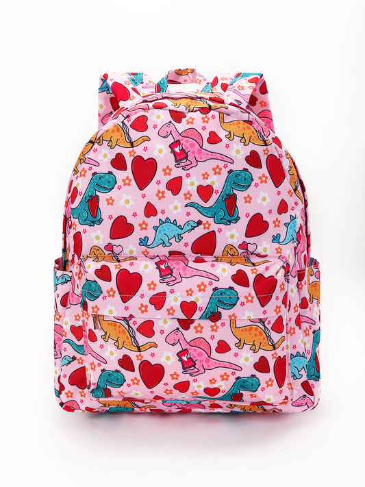 Kids Girls Pink Dinosaur Backpack