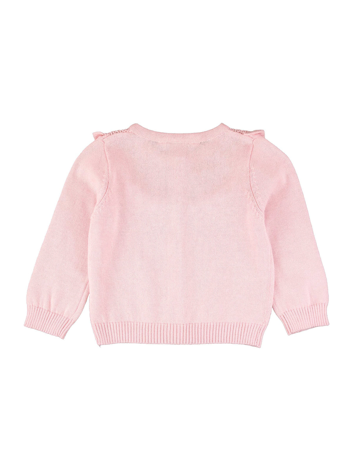 Pink sweater on a white background