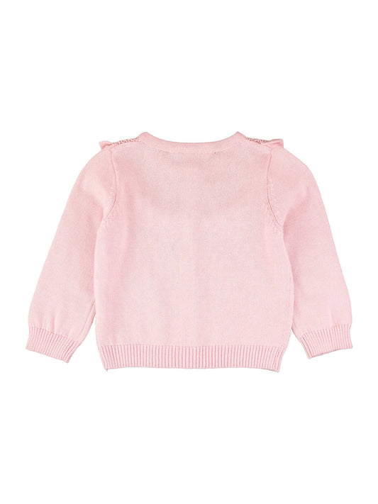Pink sweater on a white background