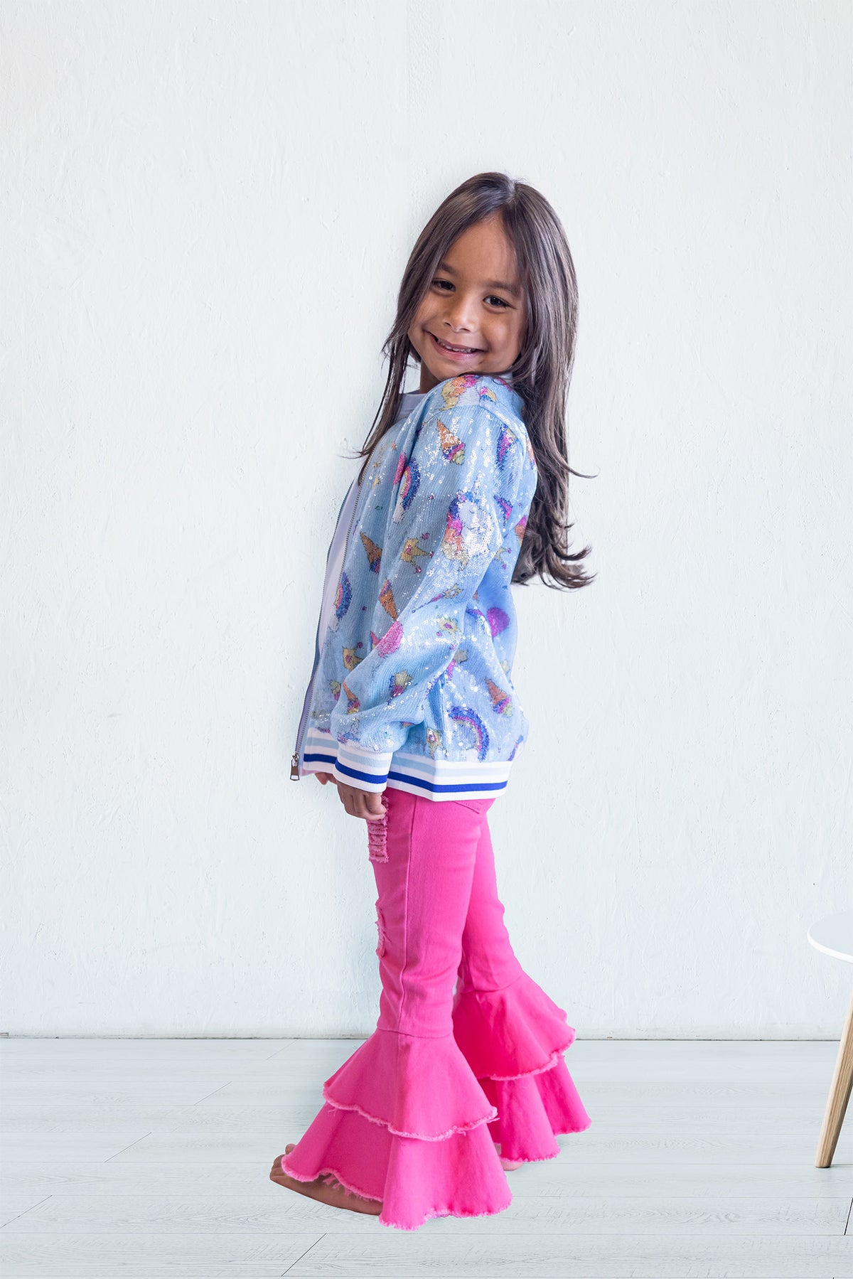Blue Unicorn Sequin Jacket