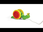 Video of toy pull along snail moving