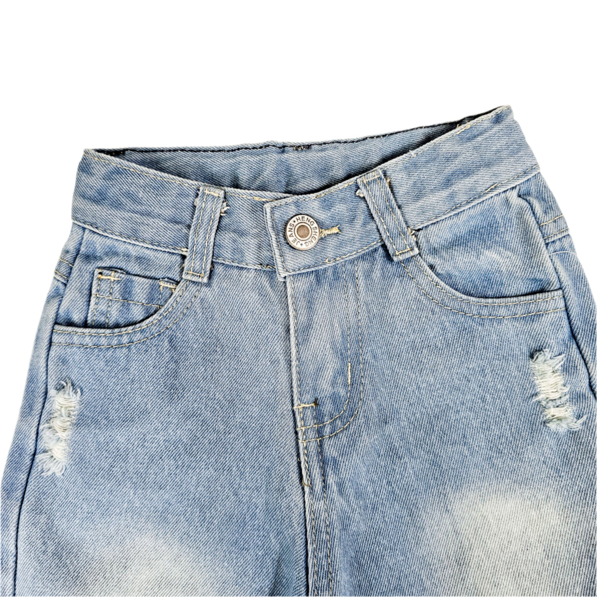 Gianna Ripped Hole Loose Fit Denim Pants