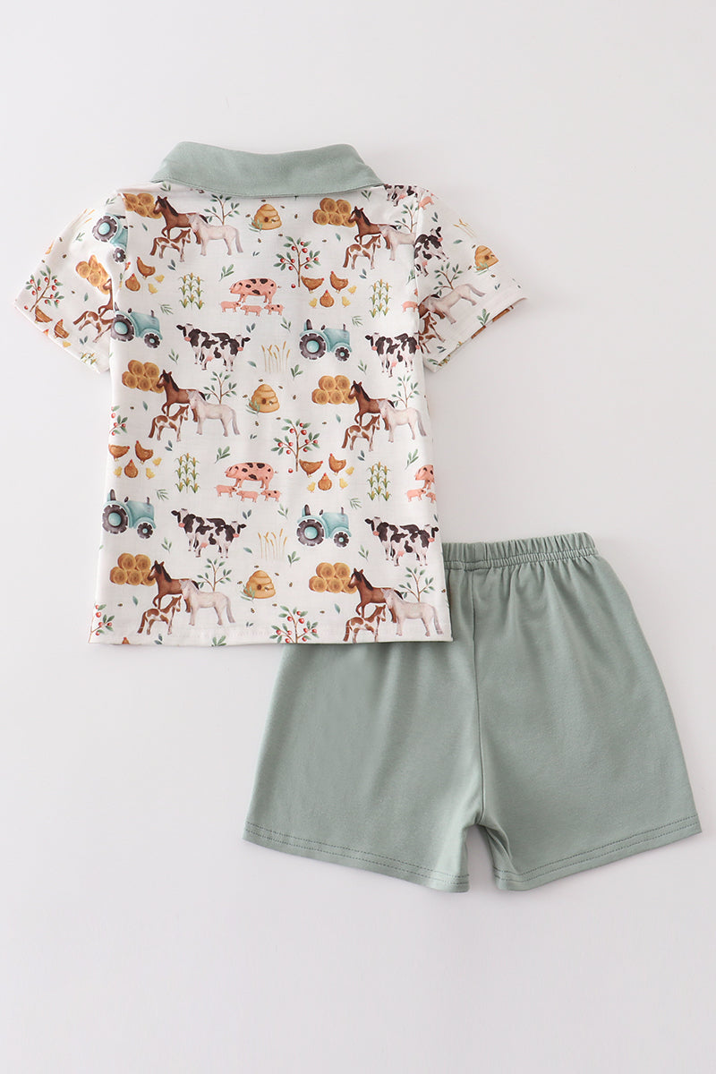 Sage Farm Animal Boy Set