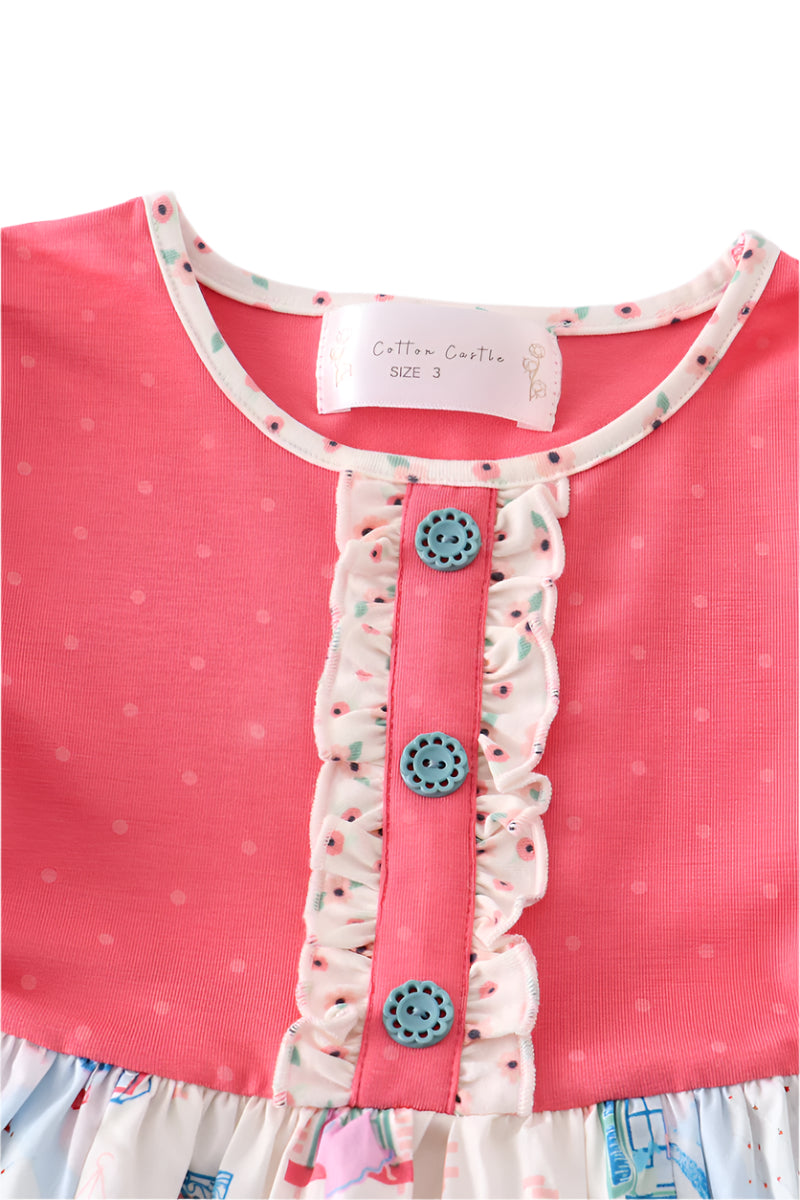 Pink Balloon Puff Sleeve Dress